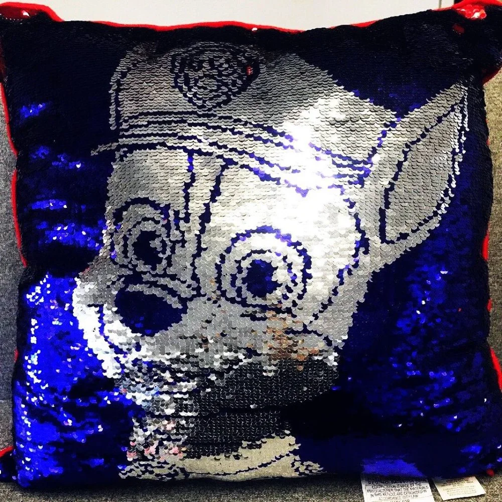 Big Paw Patrol Chase/Marshall Sequin Magic Sparkle Pillow Changing Sequin Fun